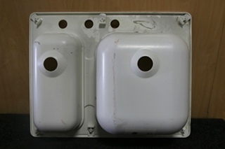 NEW/OLD STOCK DOUBLE PLASTIC KITCHEN SINK SIZE: 24-3/4 X 19-3/8