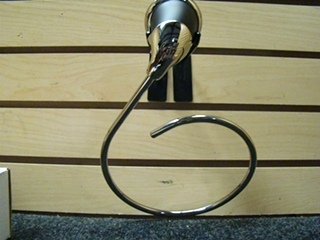 NEW RV/MOTORHOME MOEN TOWEL RING -  NICKEL/ MATTE BLACK HARDWARE INCLUDED  