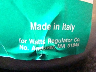 USED RV/MOTORHOME WATTS REGULATOR WATER EXPANSION TANK NO.ET-15 SKU# 0067401 PRICE: $39.95 + $34.99 SHIPPING  