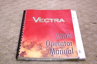 USED 2004 WINNEBAGO VECTRA OPERATORS MANUAL FOR SALE