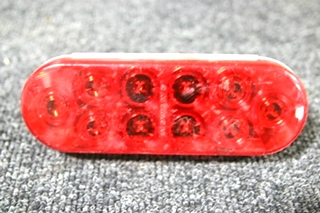 NEW RV/MOTORHOME 6 x 2-1/8 INCH LED RED OVAL UNIVERSAL LIGHTS