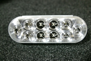 NEW RV/MOTORHOME 6 x 2-1/8 INCH LED CLEAR OVAL UNIVERSAL LIGHTS 