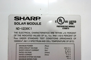 USED SHARP SOLAR MODULE ND-U230C1 FOR SALE