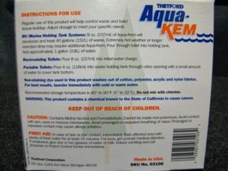 NEW RV/MOTORHOME/MARINE THETFORD AQUA-KEM HOLDING TANK DEODORANT