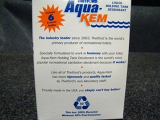 NEW RV/MOTORHOME/MARINE THETFORD AQUA-KEM HOLDING TANK DEODORANT