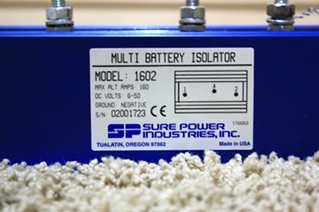 USED SURE POWER MULTI BATTERY ISOLATOR 1602 FOR SALE