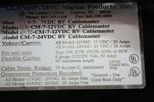 USED RV GLENDINNING CABLEMASTER WITH SWITCH CM-7 FOR SALE