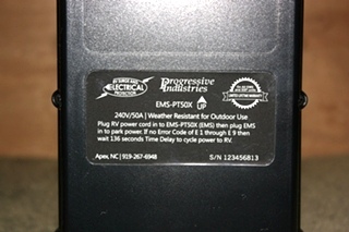 PROGRESSIVE INDUSTRIES EMS-PT50X PORTABLE EMS WITH SURGE PROTECTION FOR SALE