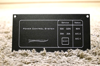 USED RV PRECISION CIRCUITS POWER CONTROL SYSTEM PANEL FOR SALE