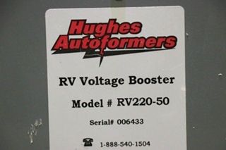 USED RV HUGHES AUTOFORMERS RV VOLTAGE BOOSTER RV220-50 MOTORHOME PARTS FOR SALE