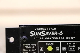 USED MORNINGSTART SUNSAVER-6 SOLAR CONTROLLER MOTORHOME PARTS FOR SALE