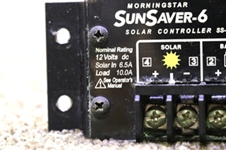 USED MORNINGSTART SUNSAVER-6 SOLAR CONTROLLER MOTORHOME PARTS FOR SALE