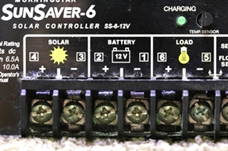 USED MORNINGSTART SUNSAVER-6 SOLAR CONTROLLER MOTORHOME PARTS FOR SALE