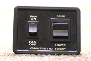 USED FAN-TASTIC VENT BLACK SWITCH PANEL MOTORHOME PARTS FOR SALE