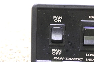 USED FAN-TASTIC VENT BLACK SWITCH PANEL MOTORHOME PARTS FOR SALE