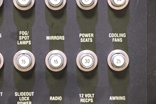 USED RV/MOTORHOME CIRCUIT BREAKER BOARD FOR SALE