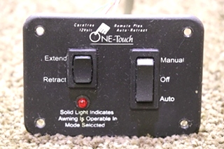 USED CAREFREE 12V ONE-TOUCH REMOTE PLUS AUTO RETRACT SWITCH PANEL MOTORHOME PARTS FOR SALE