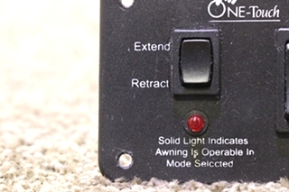 USED CAREFREE 12V ONE-TOUCH REMOTE PLUS AUTO RETRACT SWITCH PANEL MOTORHOME PARTS FOR SALE