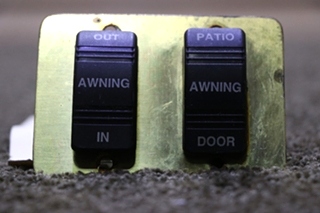 USED MOTORHOME AWNING OUT/IN & PATION/DOOR AWNING SWITCH PANEL FOR SALE