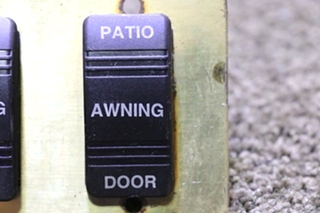 USED MOTORHOME AWNING OUT/IN & PATION/DOOR AWNING SWITCH PANEL FOR SALE