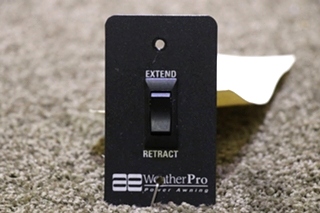 USED RV DOMETIC AE WEATHERPRO POWER AWNING EXTEND/RETRACT SWITCH PANEL FOR SALE
