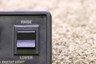 USED BLACK FAN-TASTIC VENT SWITCH PANEL RV/MOTORHOME PARTS FOR SALE