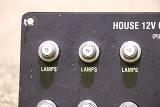 USED RV HOUSE 12V CIRCUIT BREAKERS PANEL FOR SALE