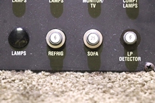 USED RV HOUSE 12V CIRCUIT BREAKERS PANEL FOR SALE