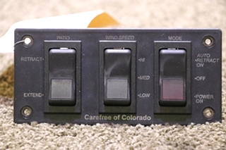 USED RV/MOTORHOME CAREFREE OF COLORADO AWNING 3 SWITCH PANEL FOR SALE