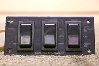 USED RV/MOTORHOME CAREFREE OF COLORADO AWNING 3 SWITCH PANEL FOR SALE