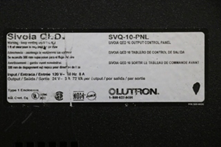 LUTRON SVQ-10-PNK SIVOIA QED 10 OUTPUT CONTROL PANEL RV PARTS FOR SALE