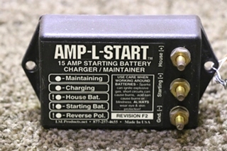 USED AMP-L-START 15 AMP BATTERY CHAGER / MAINTAINER MOTORHOME PARTS FOR SALE