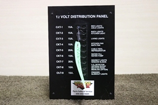 USED RV/MOTORHOME 12 VOLT DISTRIBUTION PANEL FOR SALE