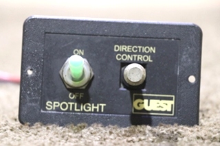 USED GUEST SPOTLIGHT DOUBLE SWITCH PANEL RV/MOTORHOME PARTS FOR SALE