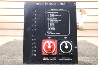 USED RV 5087739 TIFFIN MOTORHOMES BREAKER LEGEND PANEL FOR SALE