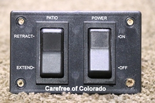 USED CAREFREE OF COLORADO DOUBLE SWITCH PANEL RV PARTS FOR SALE
