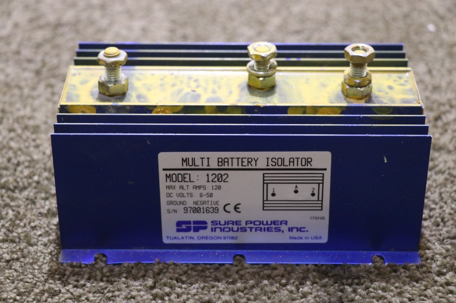 USED SURE POWER 1202 MULTI BATTERY ISOLATOR RV/MOTORHOME PARTS FOR SALE