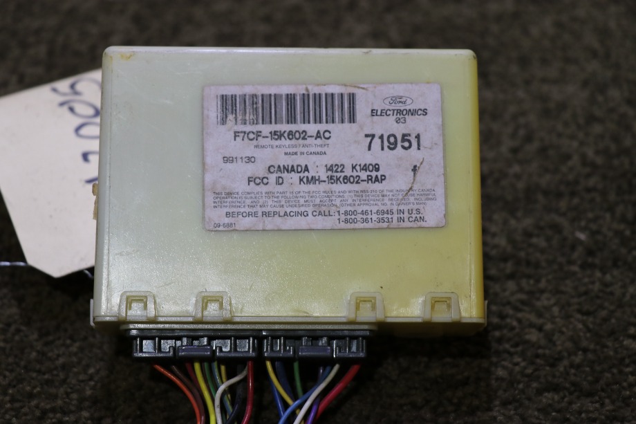 USED RV/MOTORHOME FORD KEYLESS ENTRY RECEIVER F7CF-15K602-AC FOR SALE