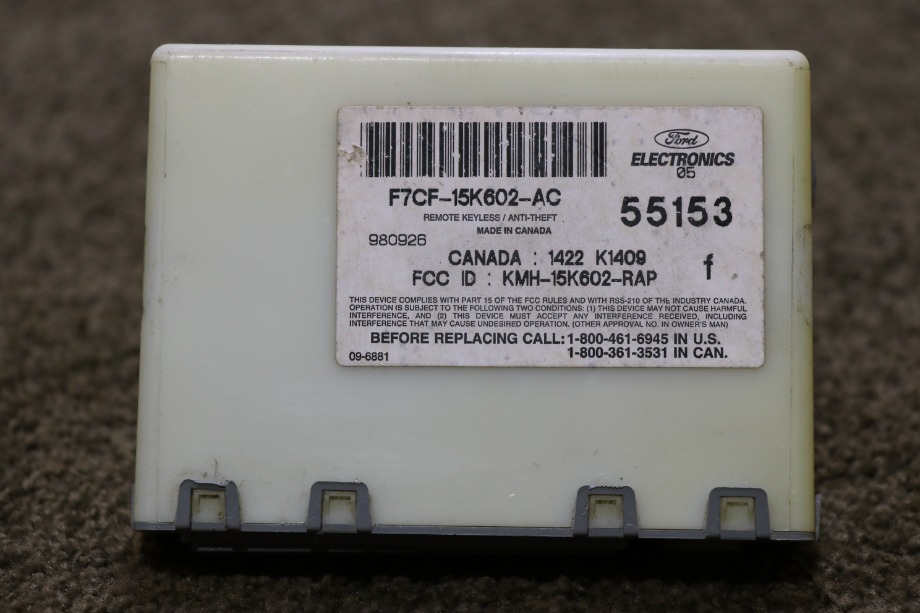 USED F7CF-15K602-AC FORD REMOTE KEYLESS RECEIVER RV PARTS FOR SALE