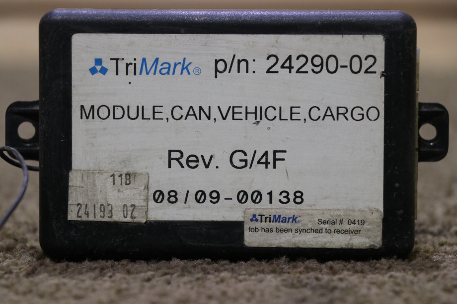 USED 24290-02 TRI MARK VEHICLE CARGO MODULE RV PARTS FOR SALE