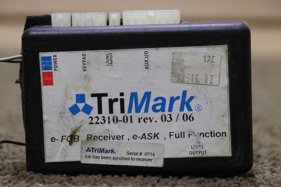 USED RV/MOTORHOME TRI MARK KEYLESS ENTRY RECEIVER 22310-01 FOR SALE